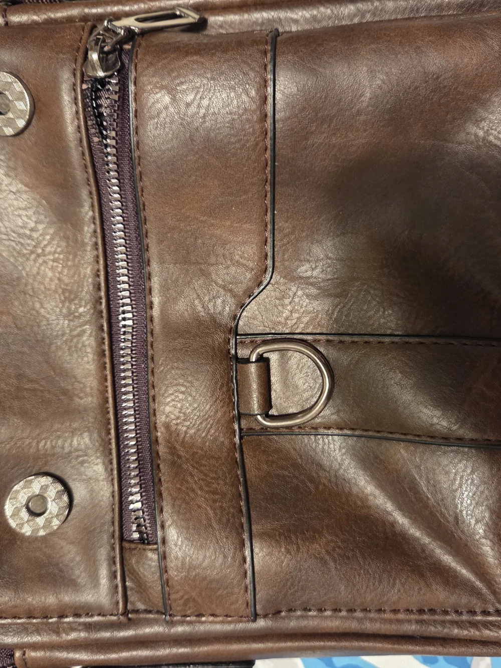 Brown Leather Crossbody Bag for Men